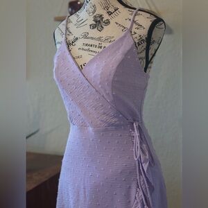 Lavender Altar’d State Brand New With Tags Knee Length Dress with Tie and Zipper